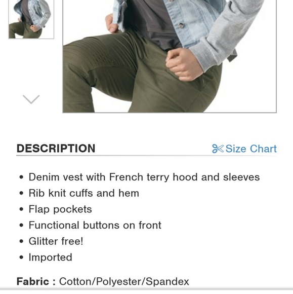 Weissman Unisex denim hoodie LC - Picture 5 of 5